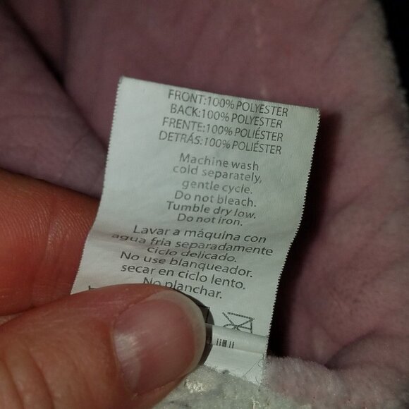 Pink White Embossed Chevron Baby Blanket Lovey Walmart Girl Fleece Sherpa Soft - Picture 3 of 6